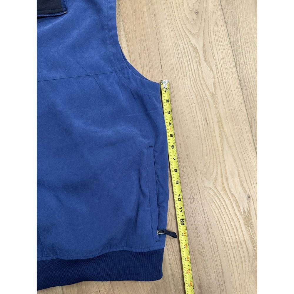 Arnold Palmer Men's Blue Size XL Suede Golf Vest 1/4 Zip Sweater Shirt - Picture 5 of 6